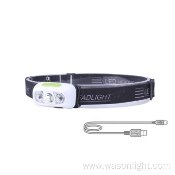 New super small light weight XPE 3W 250lumens bright headlamp led USB rechargeable for running,hiking,camping and cycling